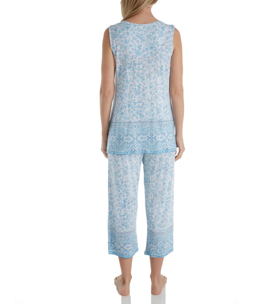 Blue Afternoon Sleeveless Capri PJ Set-bs