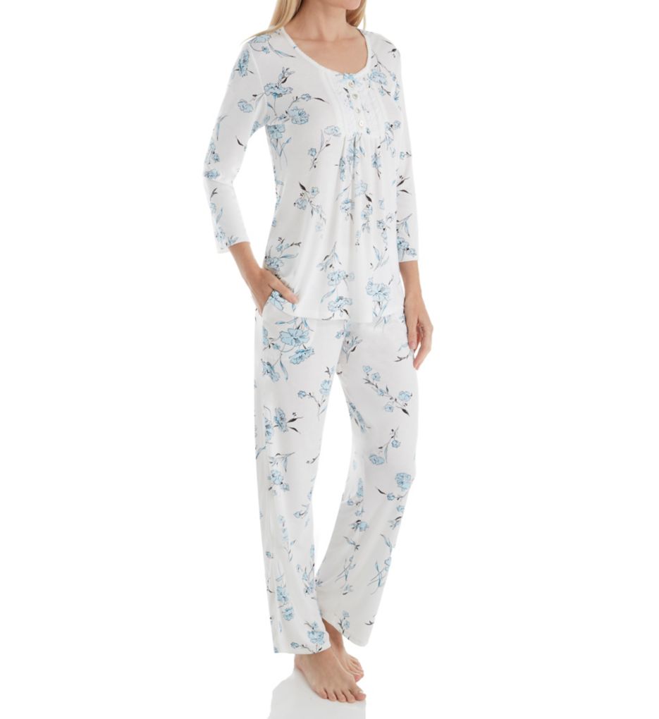 Watercolor 3/4 Sleeve Long PJ Set-acs