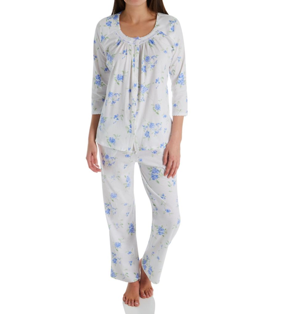 Peri Spring 3/4 Sleeve Long Pant PJ Set-fs