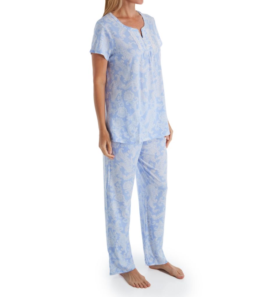 Periwinkle Paradise Short Sleeve PJ Set-acs