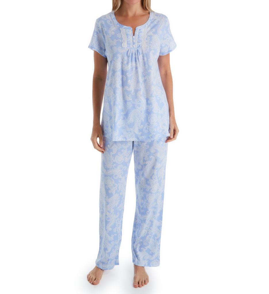 Periwinkle Paradise Short Sleeve PJ Set-fs