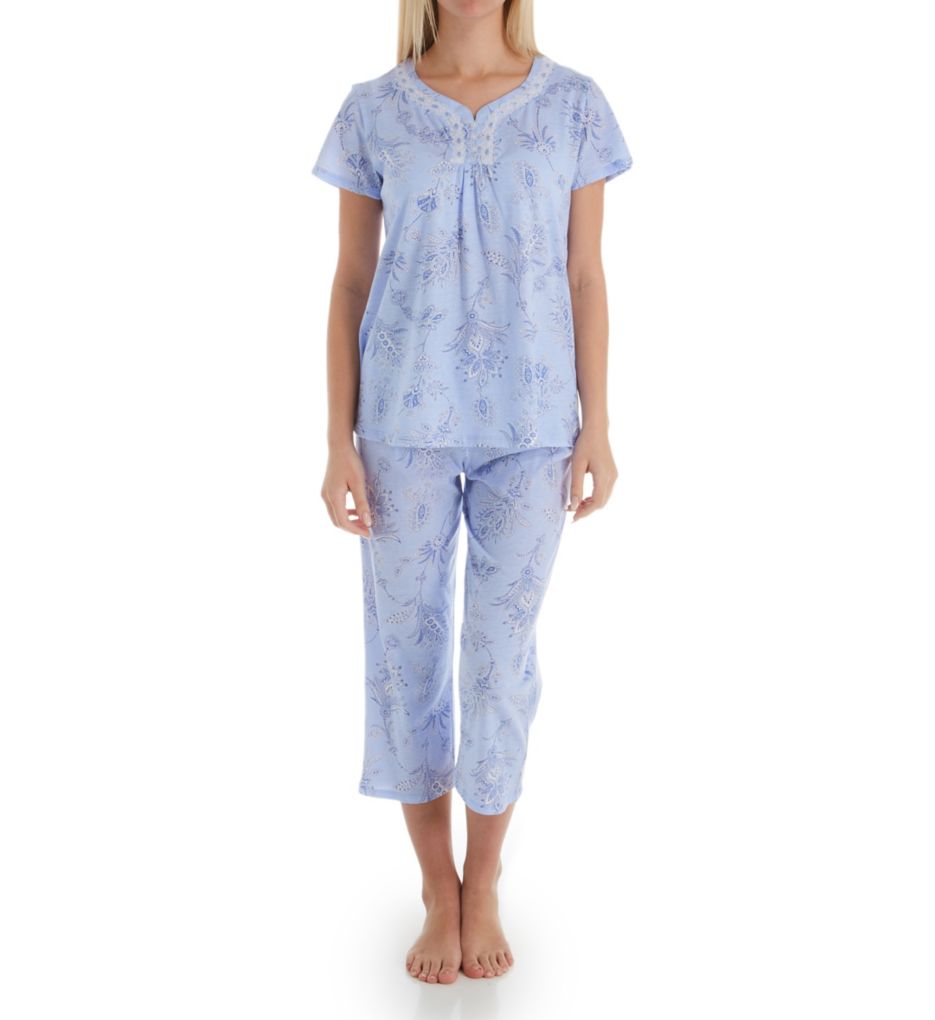 Peri Cotton Short Sleeve Capri PJ Set-fs