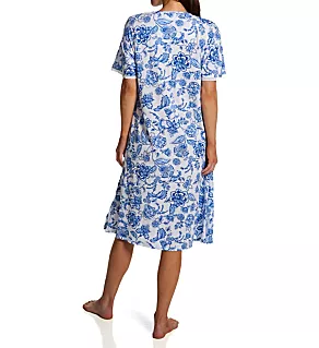 100% Cotton Short Sleeve Gown Vine S