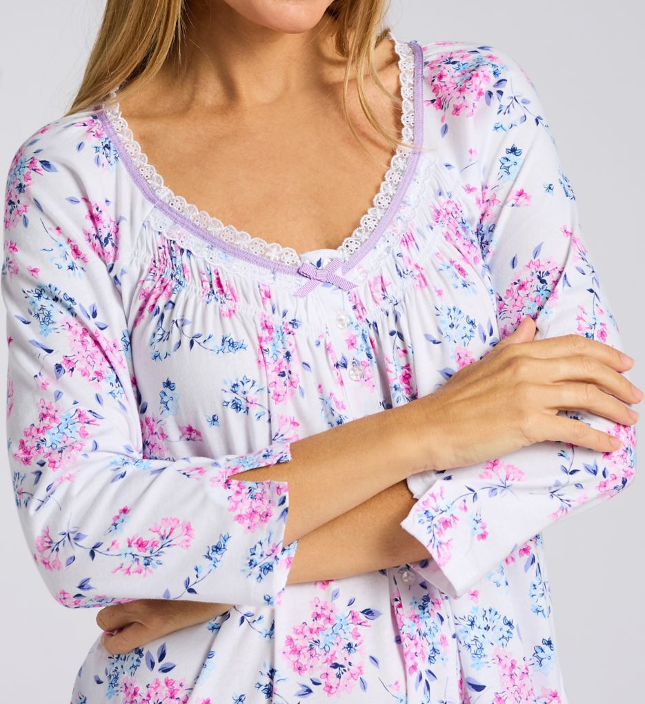 Aria 100% Brushed Cotton Jersey 50'' 3/4 Sleeve Gown A00030 - Image 3