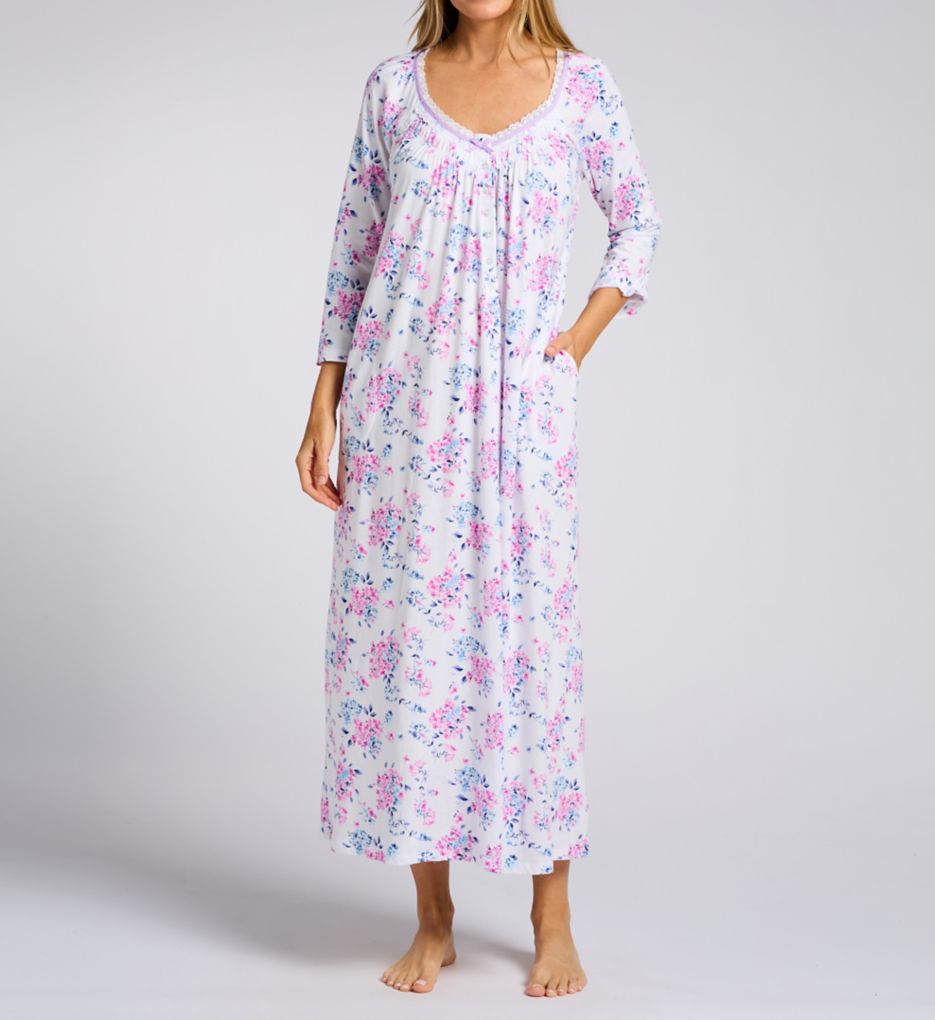 Aria 100% Brushed Cotton Jersey 50'' 3/4 Sleeve Gown A00030 - Image 1