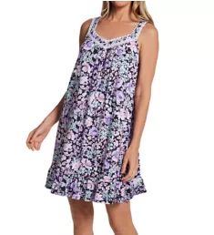 35 Sleeveless Chemise Navy Floral L