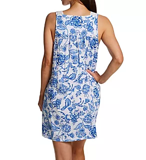 Vine Print Sleeveless Short Chemise Vine XL
