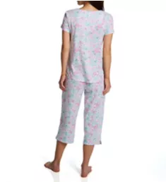 100% Cotton Short Sleeve Capri Pant PJ Set