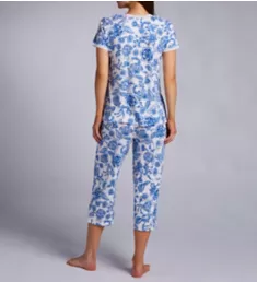 100% Cotton Cap Sleeve Capri Pant PJ Set