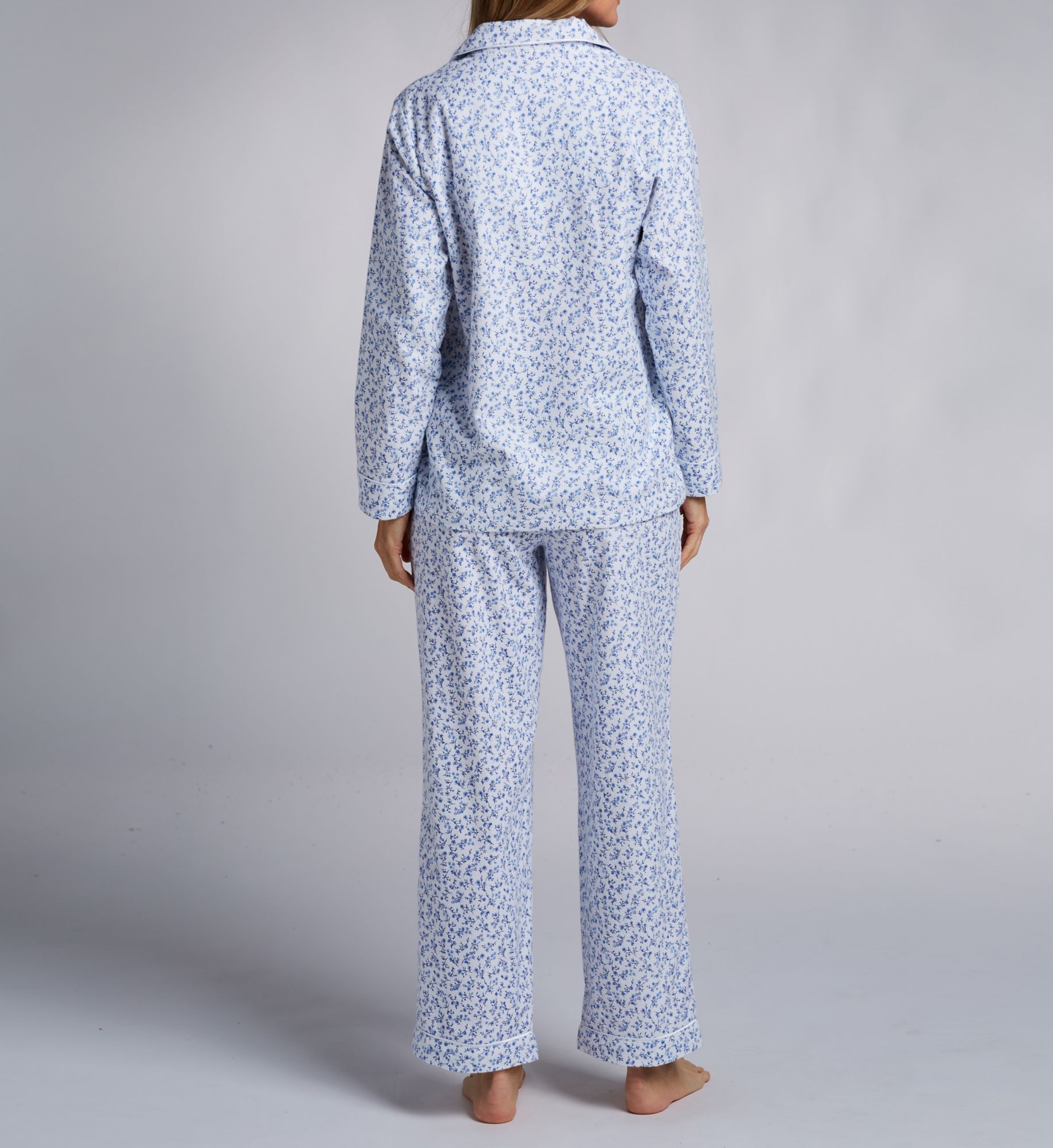 Aria Cotton Flannel Notch Collar PJ Set A90015 - Image 2