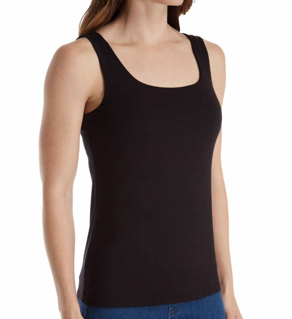 Vest Top with Built-in-Bra Black