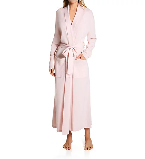 Arlotta Cashmere Classic Long Robe With Shawl Collar Moulin Pink XS 