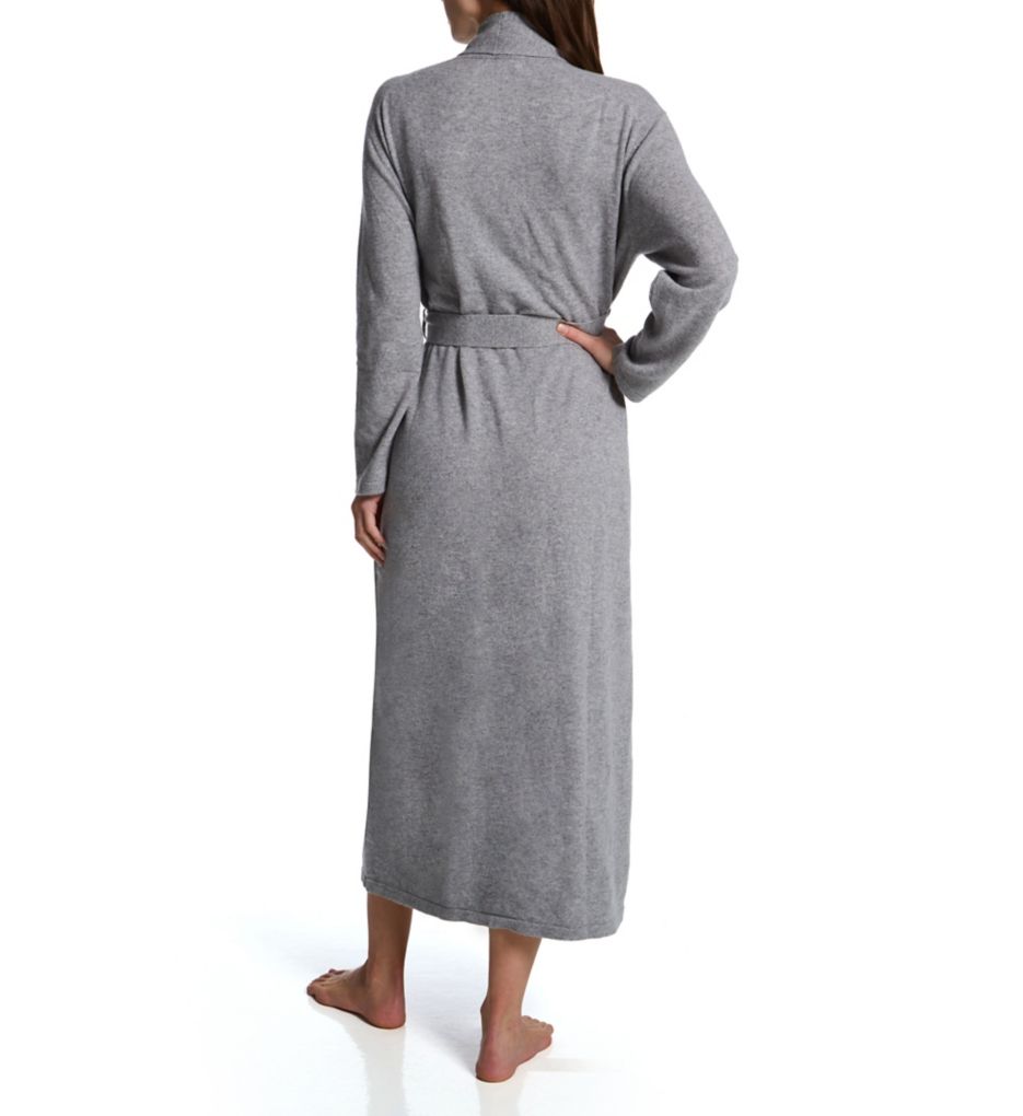 Arlotta Cashmere Classic Long Robe With Shawl Collar Flannel Grey L  - Image 2