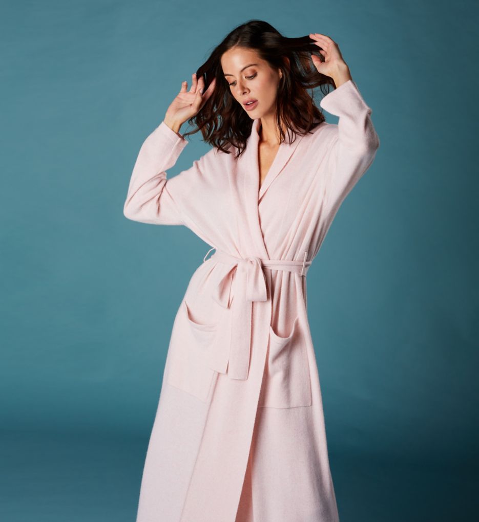 Cashmere Classic Long Robe With Shawl Collar-cs3