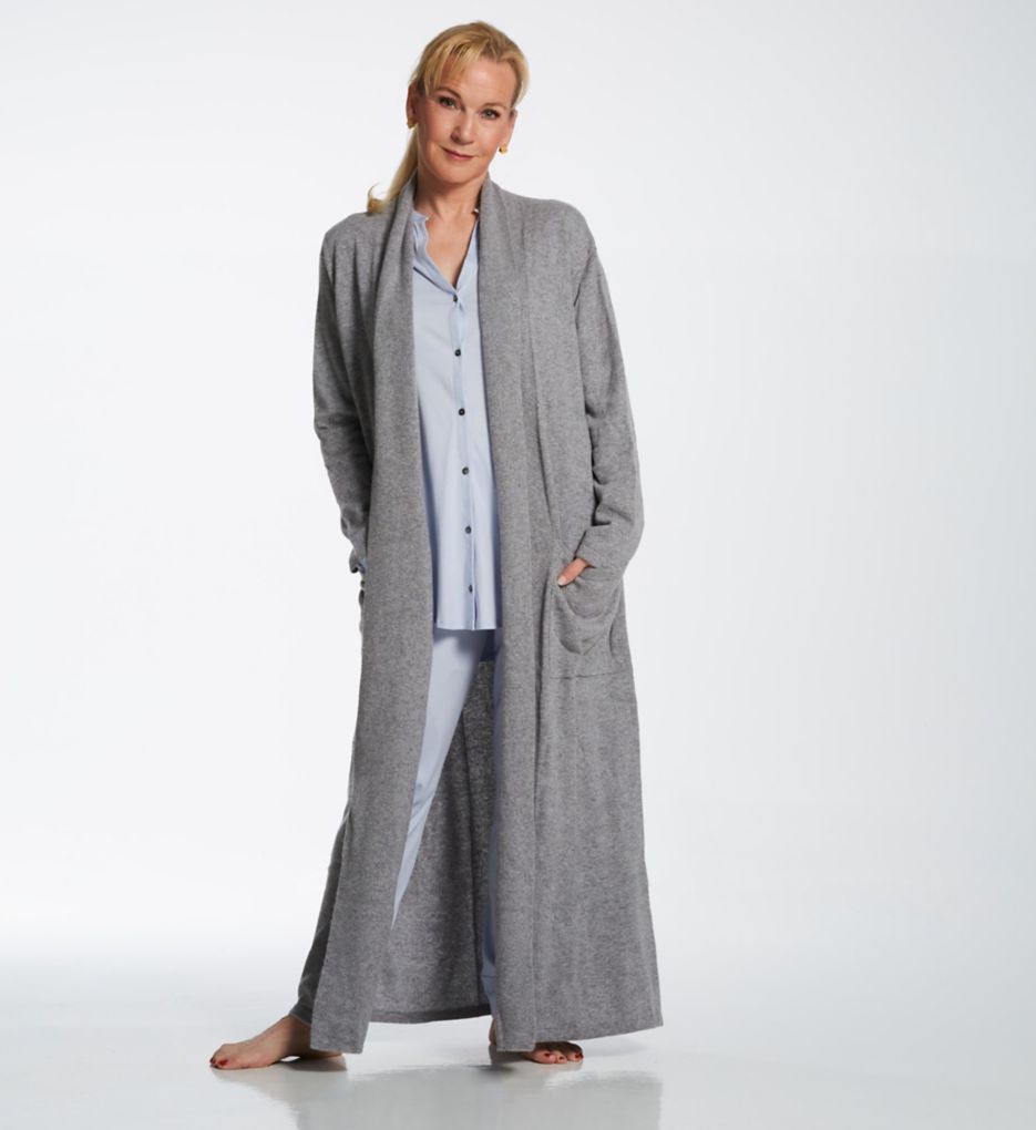 Cashmere Classic Long Robe With Shawl Collar-cs5