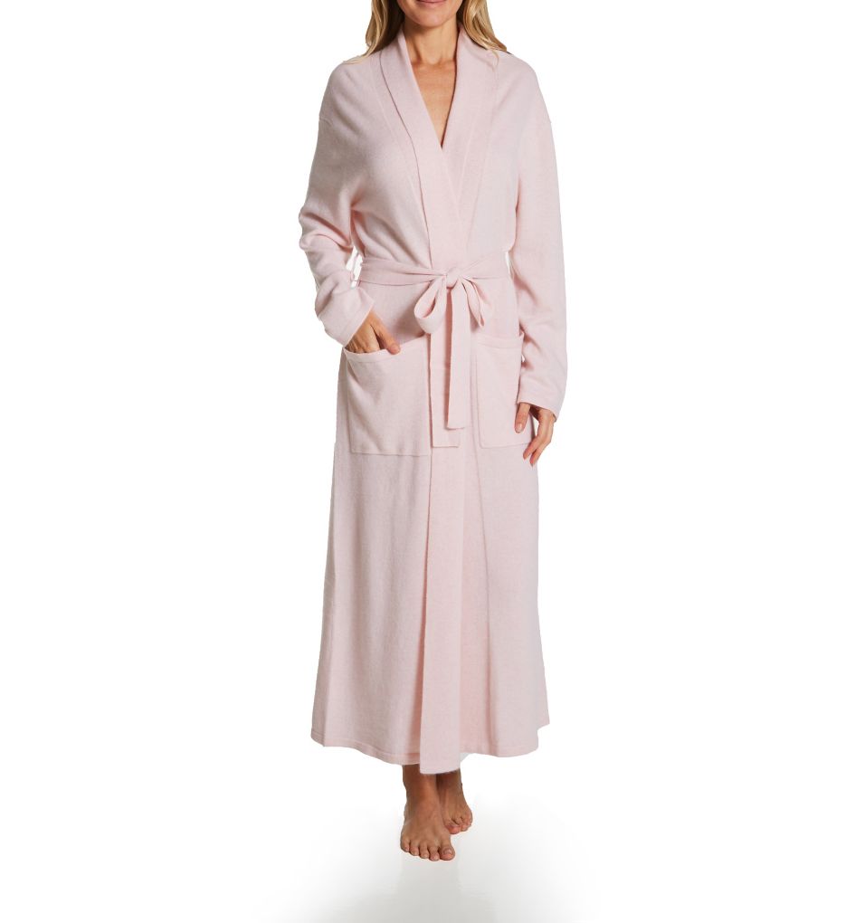 Cashmere Classic Long Robe With Shawl Collar-fs