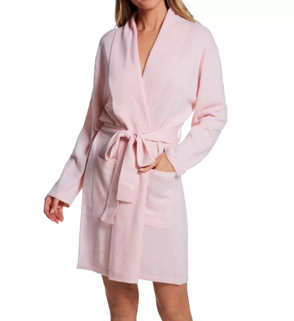 Cashmere Classic Short Robe With Shawl Collar Moulin Pink M
