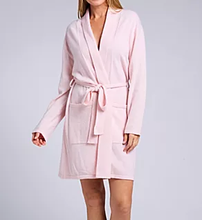Cashmere Classic Short Robe With Shawl Collar Moulin Pink L