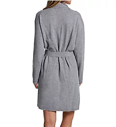 Cashmere Classic Short Robe With Shawl Collar Flannel Grey M