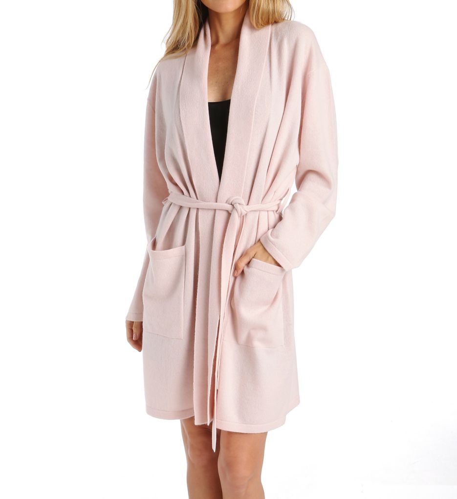 Cashmere Classic Short Robe With Shawl Collar-cs1