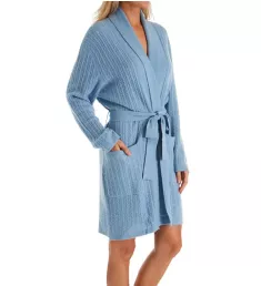 Cashmere Short Baby Cable Texture Wrap Robe