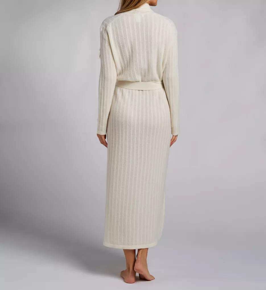 Cashmere Long Wrap Chevron Texture Robe