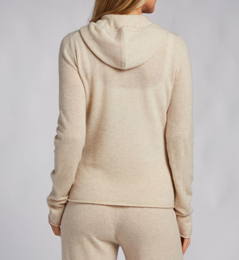 Cashmere Classic Front Zipper Jacket With Hoodie-bs