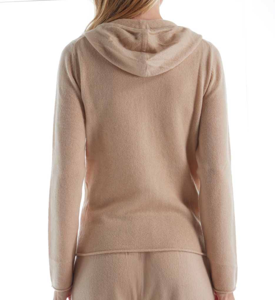 Cashmere Classic Front Zipper Jacket With Hoodie-bs