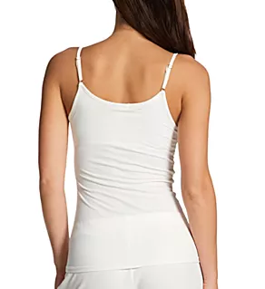 Ribbed Camisole with Shelf Bra Ivory XL