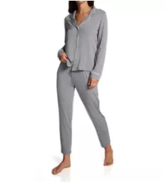 Essential Soft Long PJ Set Heather Grey L