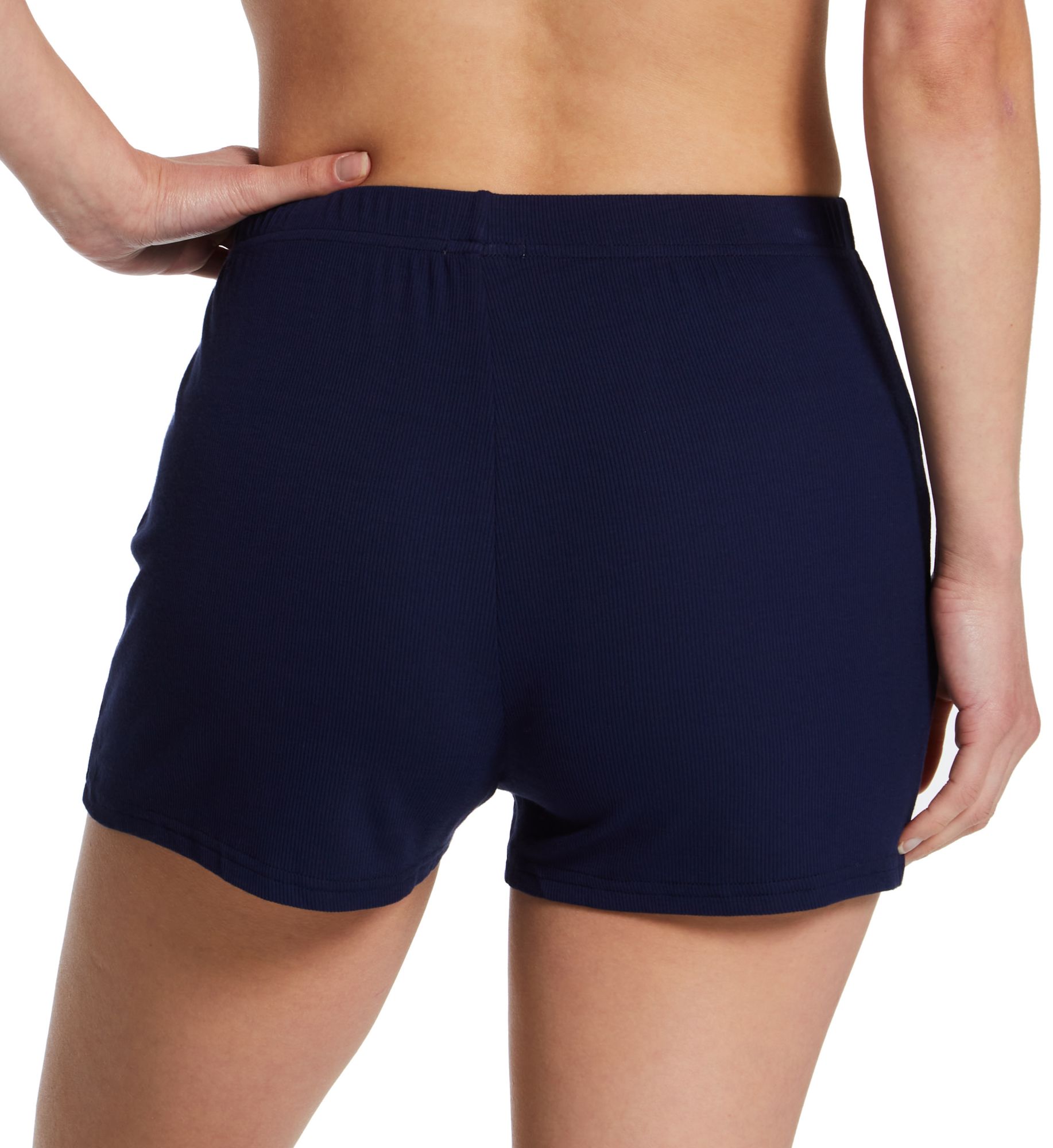 Aspen Dream Essential Soft Ribbed Shorts Navy M  - Image 2