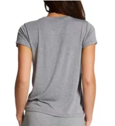 Essential Soft Rolled Sleeve Tee Heather Grey L