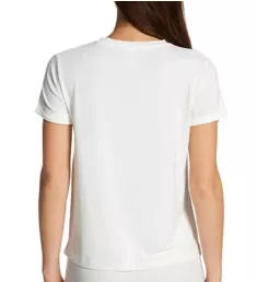 Essential Soft Rolled Sleeve Tee Ivory L