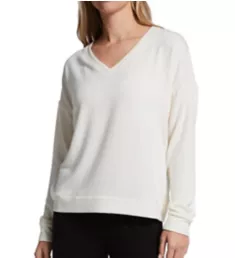 Cozy V-Neck Top Ivory S