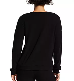 Cozy V-Neck Top Back to Black XL