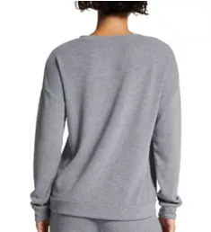 Cozy V-Neck Top Heather Grey S