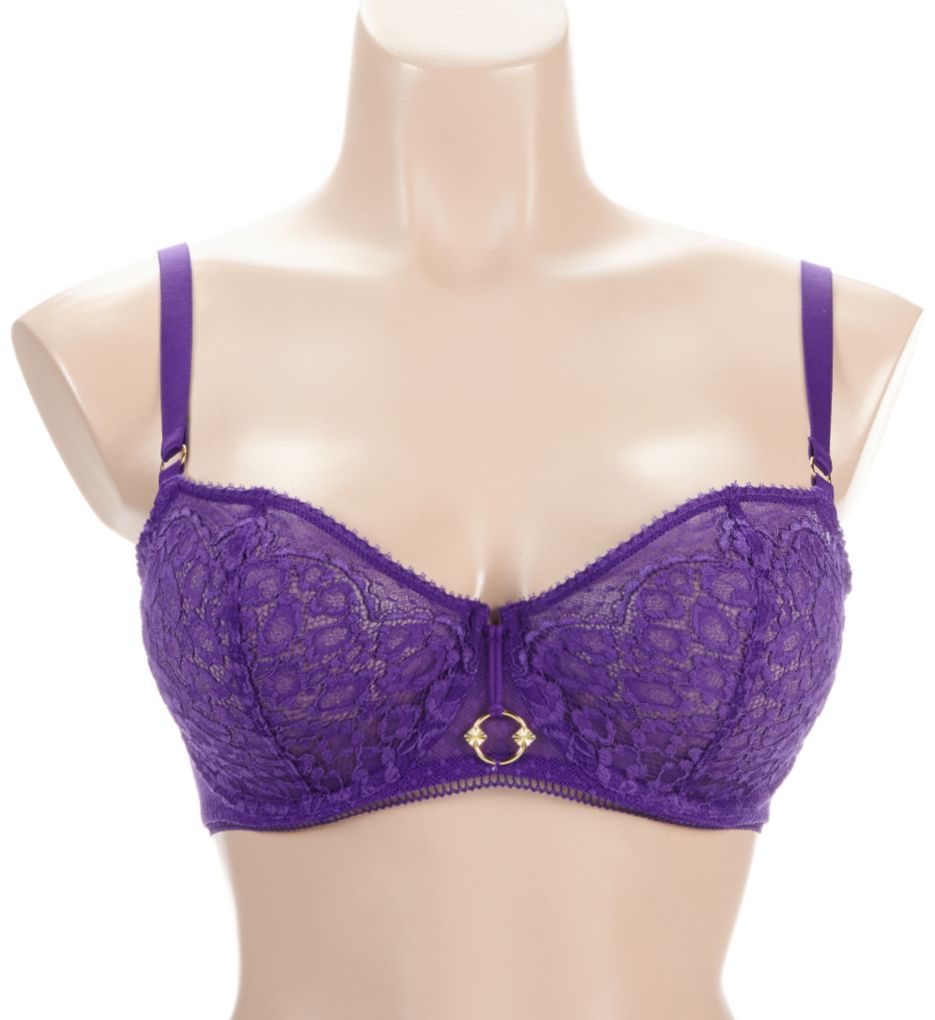 Aubade Illusion Fauve Underwire Half Cup Bra Ultraviolet 32G  - Image 1