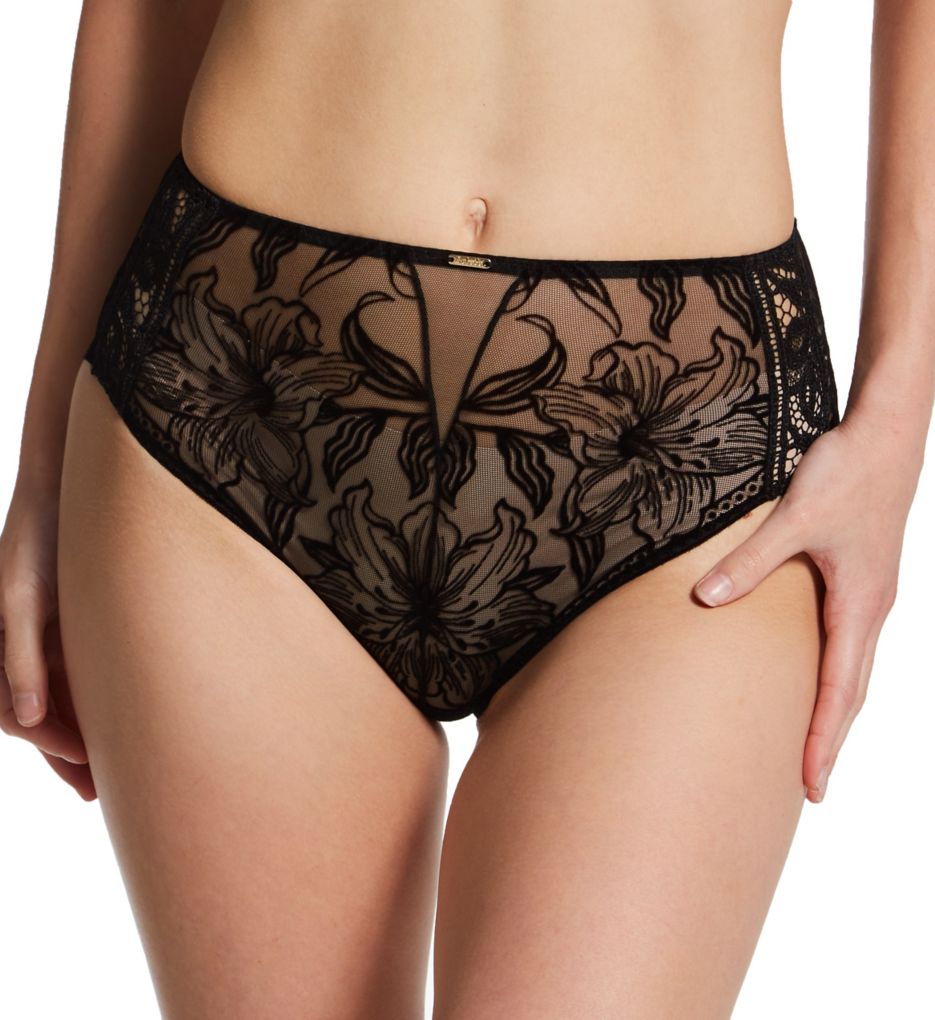 Buy Flocked Logo Mesh Cheeky Panty