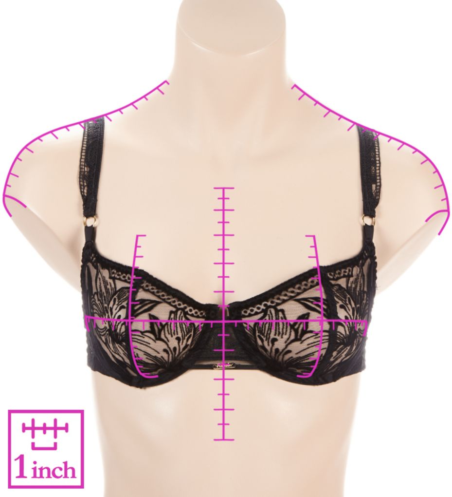 Coeur A Corps Flocked Velvet Half Cup Bra