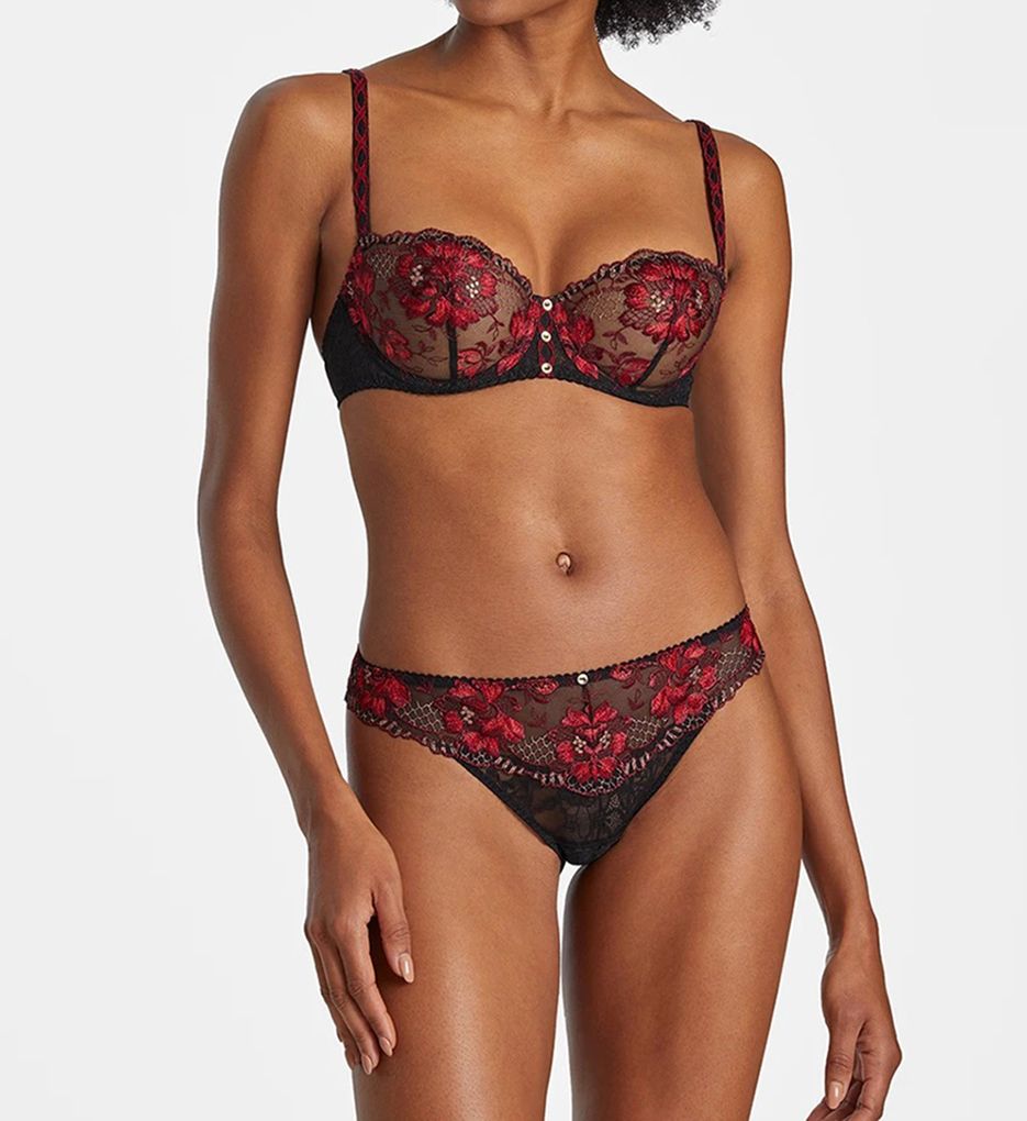 Coeur A Corps Flocked Velvet Half Cup Bra