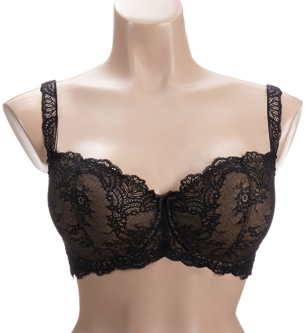 Aubade Dans des Sens Lace Comfort Half Cup Bra Black 36E  - Image 1