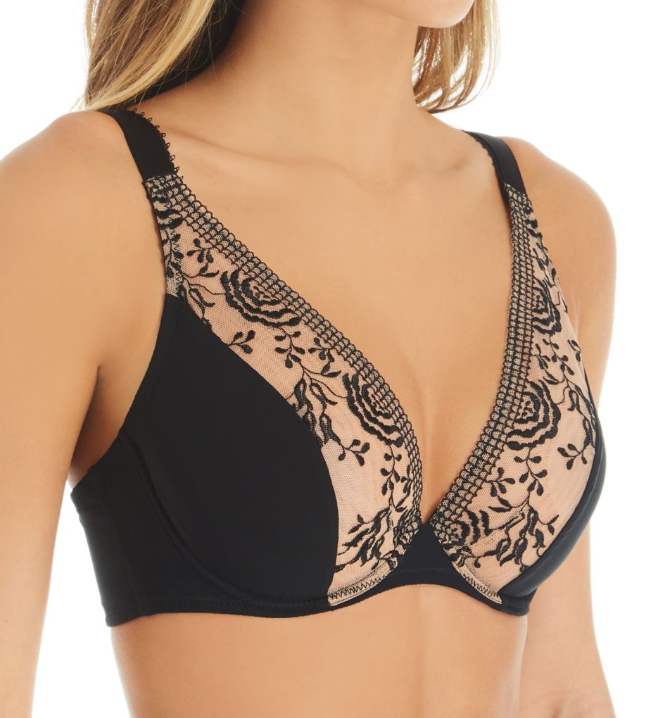 Aubade (2368429) -- Aubade PF12-02 Fleur de Passion Comfort Plunge Bra (Black 32E)