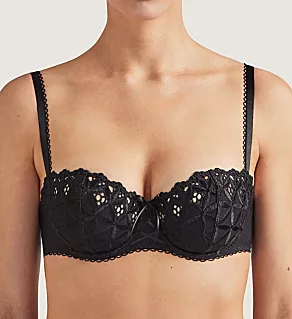 Bahia & Moi Half Cup Bra Black 30B