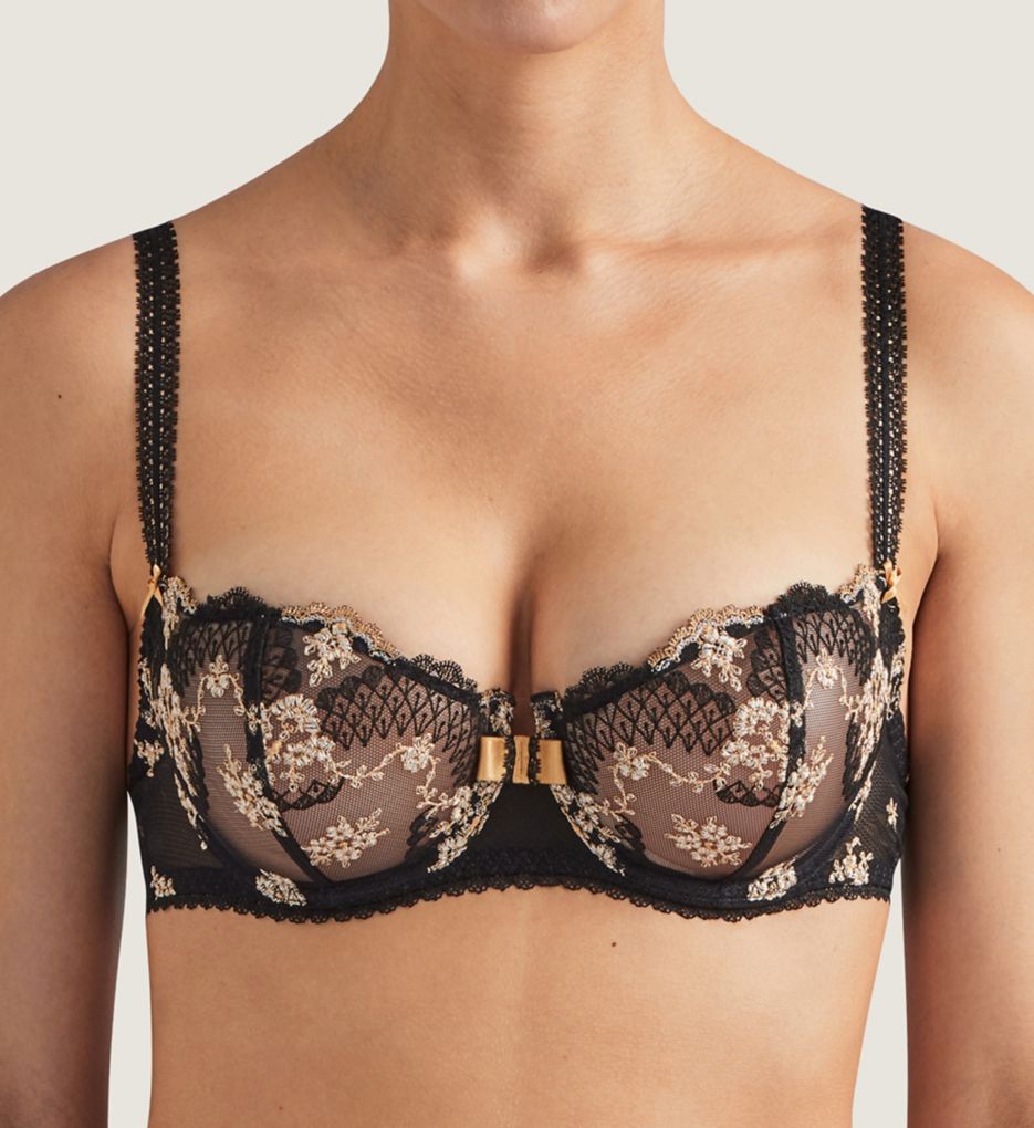 Aubade (2418595) -- Aubade QB14 La Belle Galante Half Cup Bra (Noir Phoneix 32B)