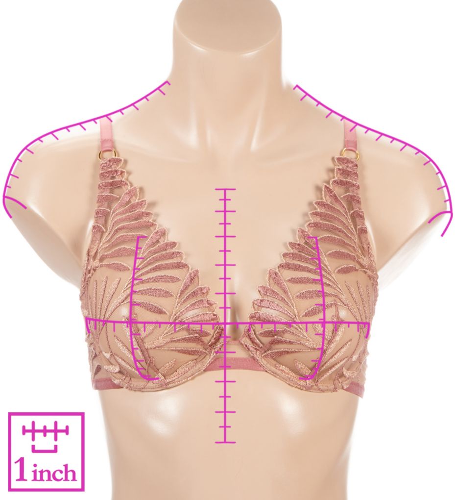 Designer triangle bra in mesh IRIS