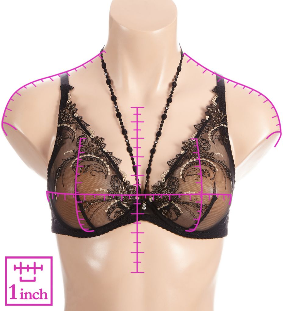 Amour Precieux Underwire Triangle Bra Diamant Noir 36F