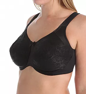 Floral Underwire Bra Black 34E
