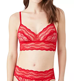 Lace Kiss Bralette Crimson Red S