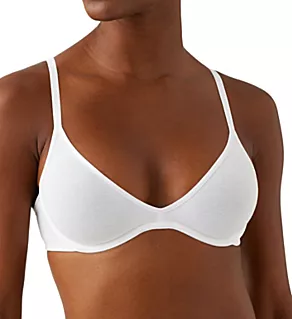Cotton to a Tee Scoop Underwire Bra White 38DD