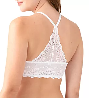 Inspired Eyelet Front Close T-Shirt Bra White 38D